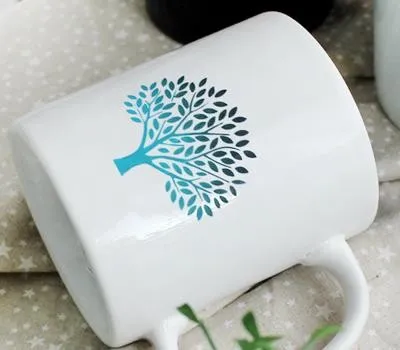 키친필 로고변색 머그컵 330ml 11온스