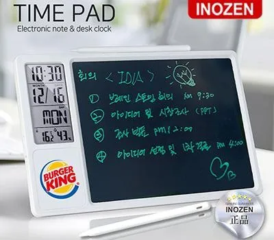 이노젠 타임패드 탁상시계 겸용 전자메모장