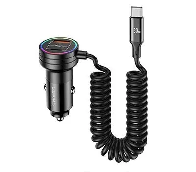 유삼스 60W 스프링 케이블 차량용 고속 충전기
