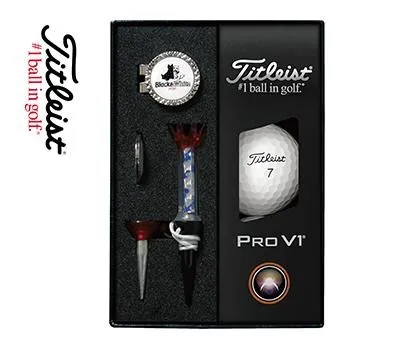 타이틀리스트 Pro V1 골프볼 볼마커실버 자석티 세트