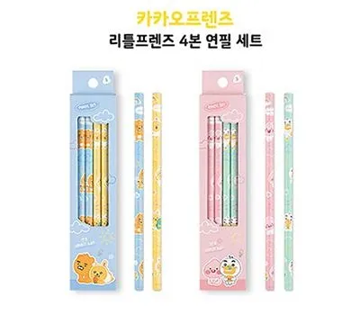 카카오프렌즈 리틀프렌즈 4본 연필 세트