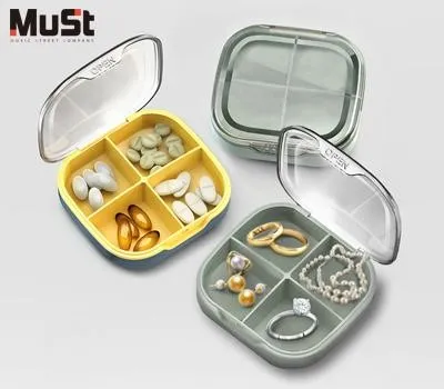 뮤스트 4칸 휴대용 알약케이스 컬러인쇄가능