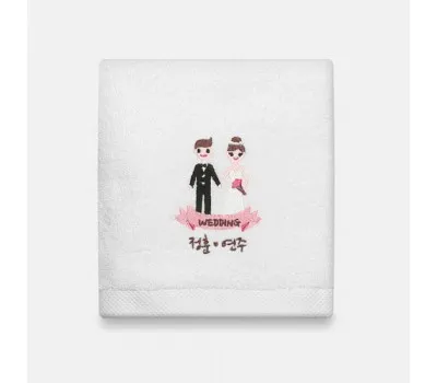 호텔수건 웨딩 답례품 낭만웨딩 150g 고급타올