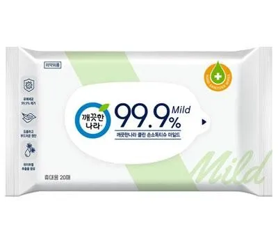 깨끗한나라 클린마일드 휴대용물티슈 20매