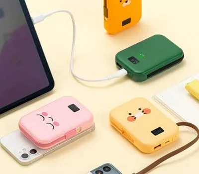 카카오프렌즈 케이블형 멕세이프 보조배터리10000mAh