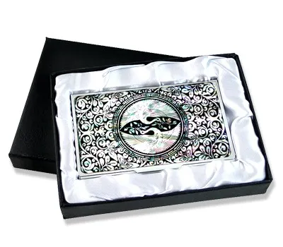 나전칠기 쌍학 자개 명함케이스