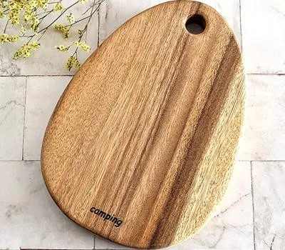 캠핑통원목물방울도마