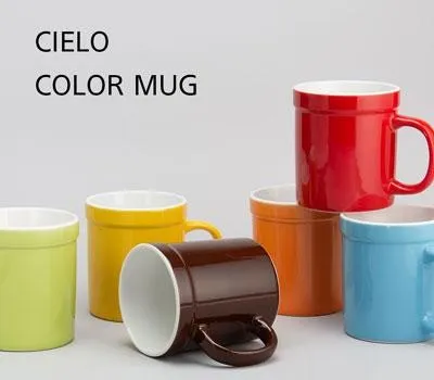 첼로 칼라 머그컵 6색 370ml 실크인쇄